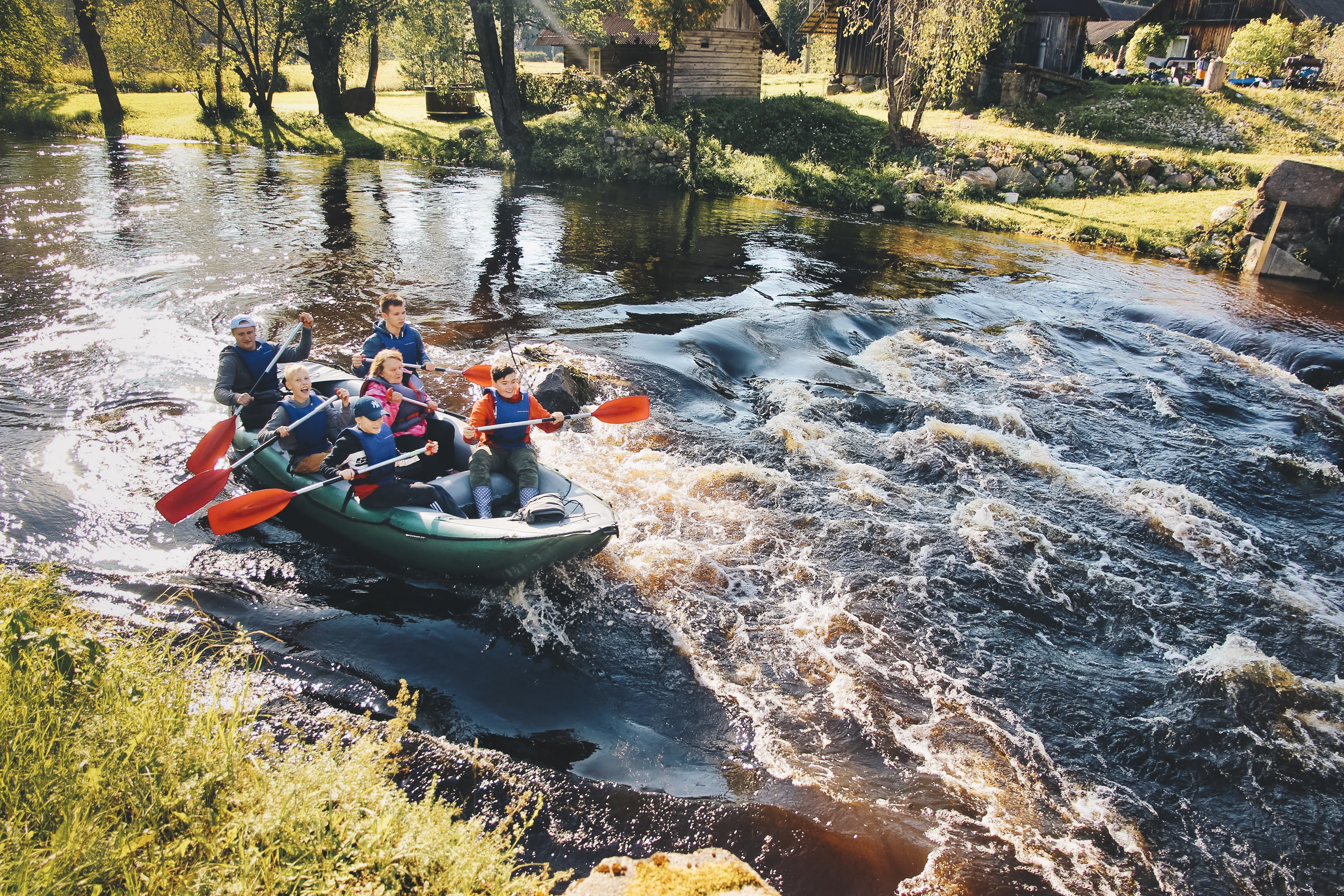Rafts are perfect for enjoying water hikes on fast-flowing rivers without being scared of keeling over. The hike offers lots of exciting experiences a